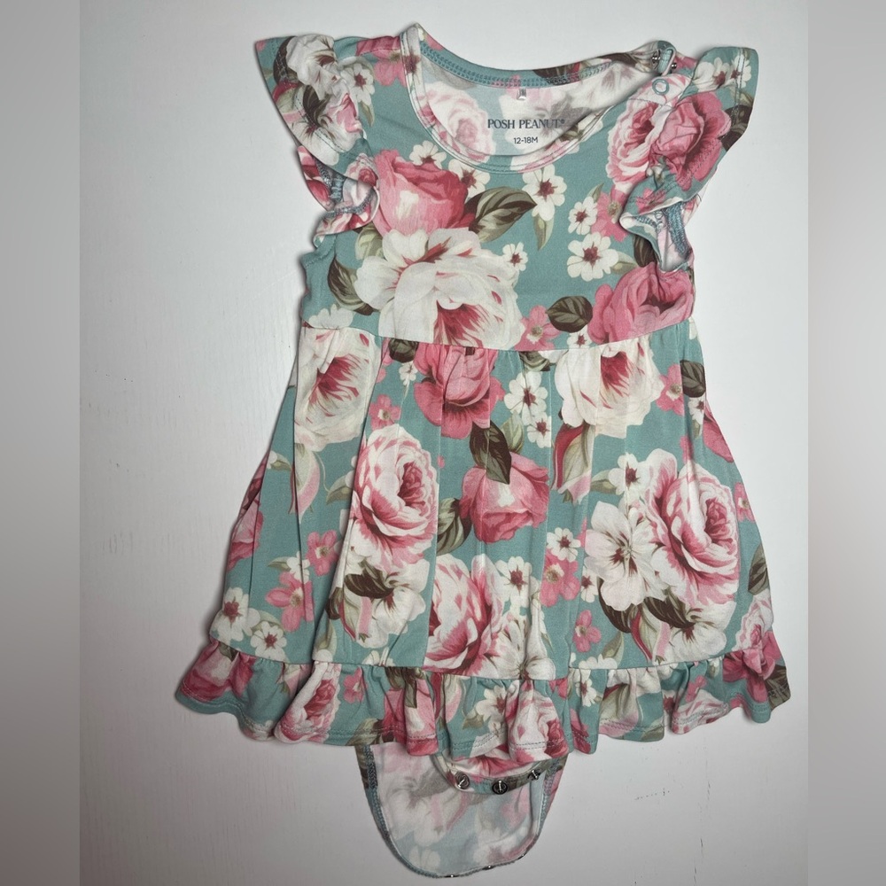 Posh Peanut Pink and White Floral Twirl Dress